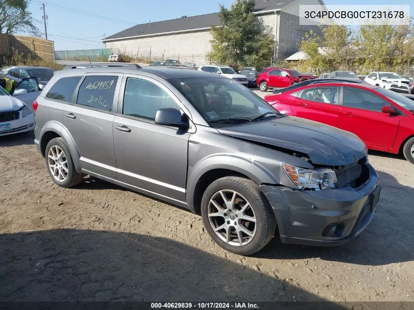 2012 Dodge Journey Sxt VIN: 3C4PDCBG0CT231678 Lot: 40629839