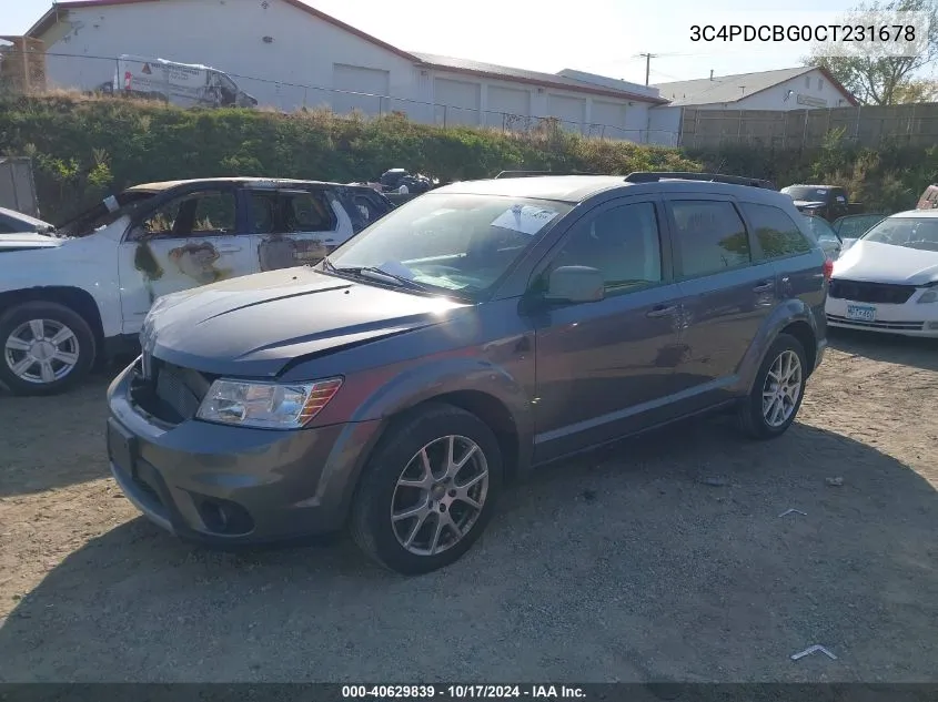 2012 Dodge Journey Sxt VIN: 3C4PDCBG0CT231678 Lot: 40629839