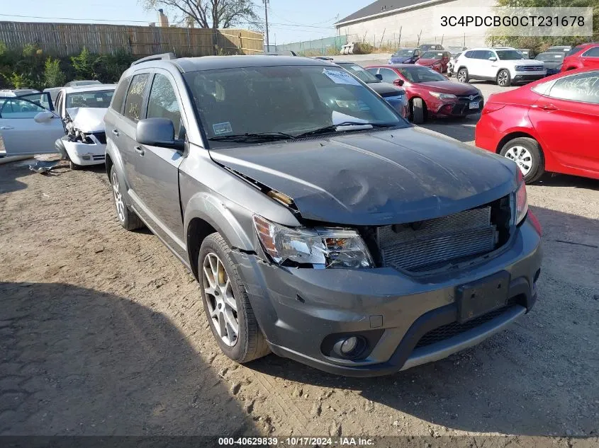 2012 Dodge Journey Sxt VIN: 3C4PDCBG0CT231678 Lot: 40629839