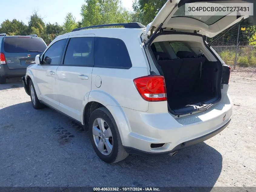 2012 Dodge Journey Sxt VIN: 3C4PDCBG0CT273431 Lot: 40633362