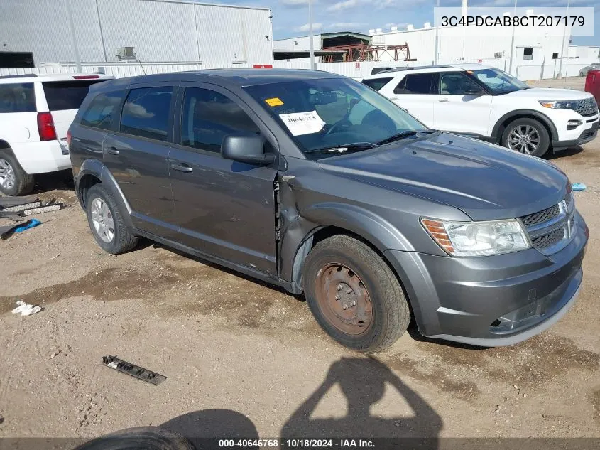 2012 Dodge Journey Se/Avp VIN: 3C4PDCAB8CT207179 Lot: 40646768