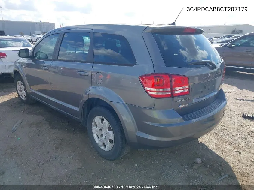 3C4PDCAB8CT207179 2012 Dodge Journey Se/Avp