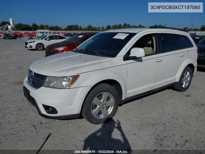 2012 Dodge Journey Sxt VIN: 3C4PDCBGXCT187060 Lot: 40659579