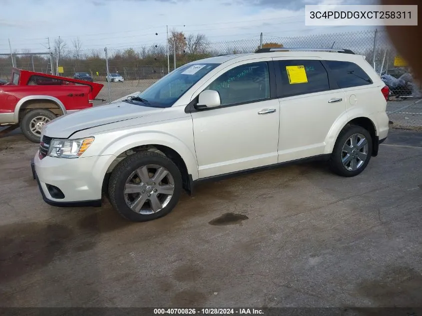 2012 Dodge Journey Crew VIN: 3C4PDDDGXCT258311 Lot: 40700826