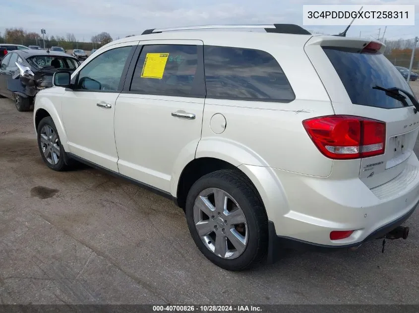 2012 Dodge Journey Crew VIN: 3C4PDDDGXCT258311 Lot: 40700826