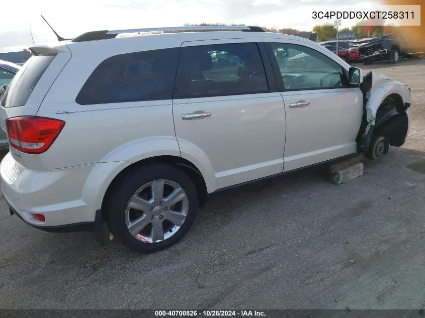 2012 Dodge Journey Crew VIN: 3C4PDDDGXCT258311 Lot: 40700826