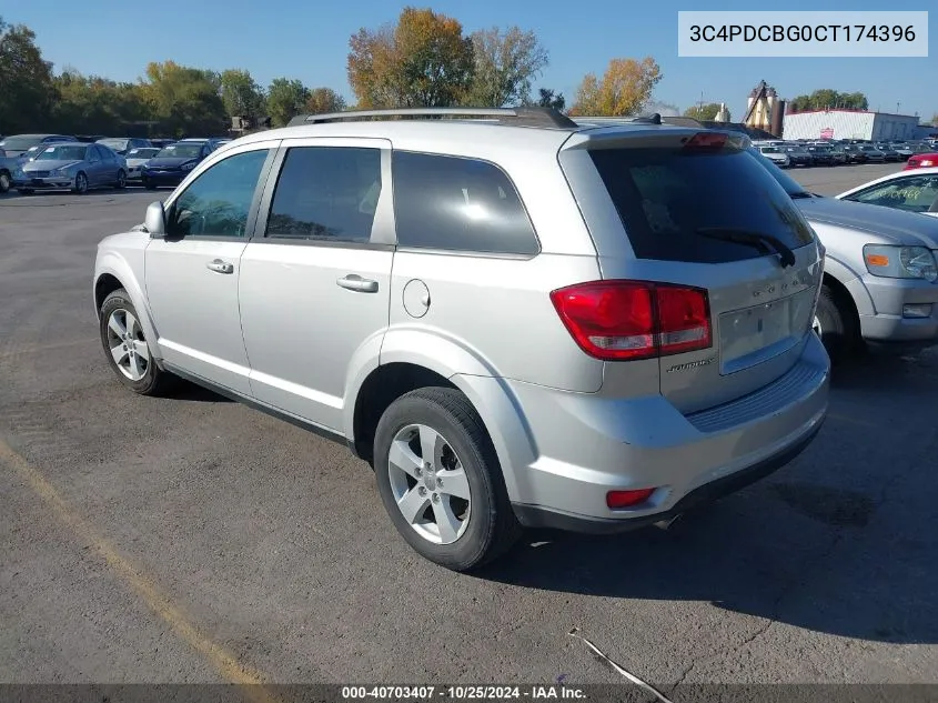 2012 Dodge Journey Sxt VIN: 3C4PDCBG0CT174396 Lot: 40703407