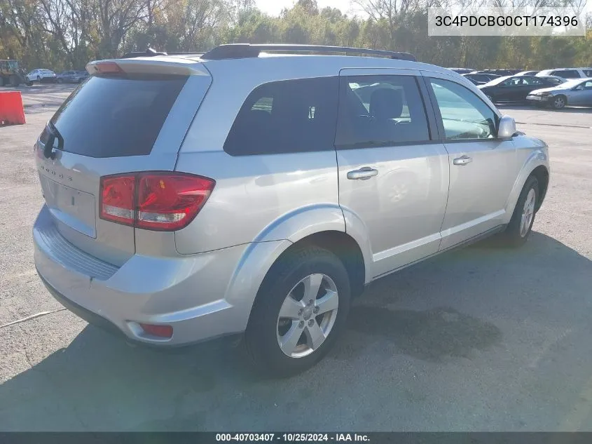 2012 Dodge Journey Sxt VIN: 3C4PDCBG0CT174396 Lot: 40703407