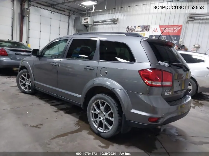 2012 Dodge Journey Sxt Crew VIN: 3C4PDCCG3CT153668 Lot: 40704373