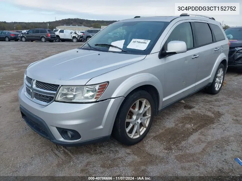 2012 Dodge Journey Crew VIN: 3C4PDDDG3CT152752 Lot: 40706686