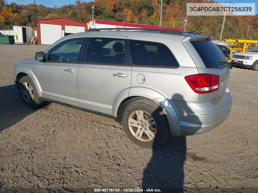 2012 Dodge Journey Se/Avp VIN: 3C4PDCAB7CT256339 Lot: 40716755