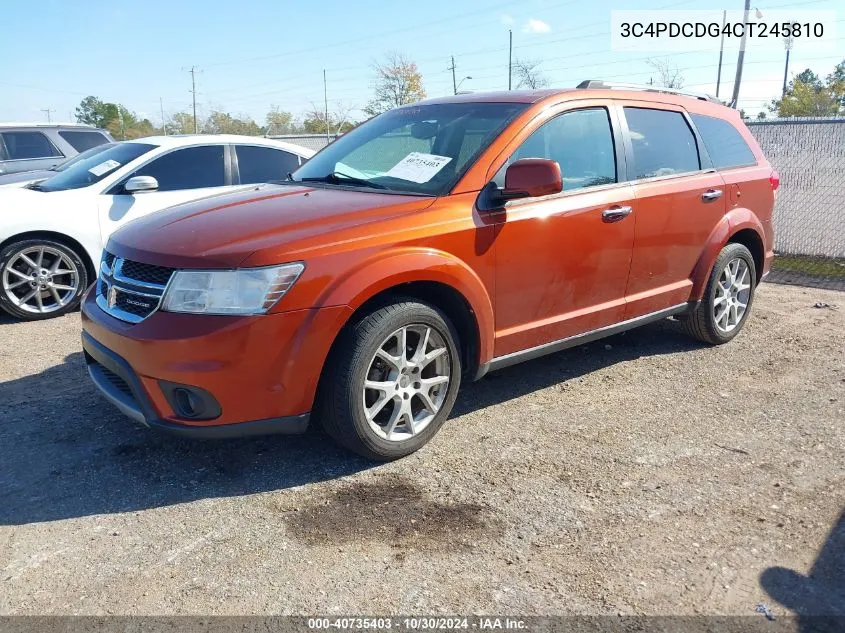 2012 Dodge Journey Crew VIN: 3C4PDCDG4CT245810 Lot: 40735403