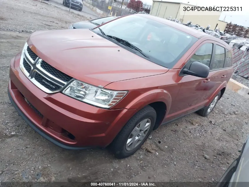 2012 Dodge Journey American Value Pkg VIN: 3C4PDCAB6CT225311 Lot: 40760041