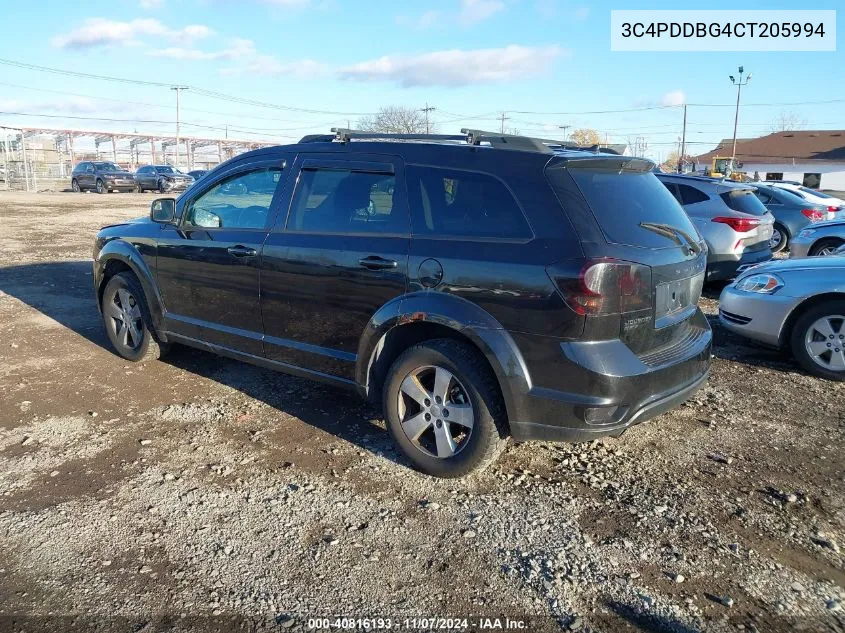 2012 Dodge Journey Sxt VIN: 3C4PDDBG4CT205994 Lot: 40816193