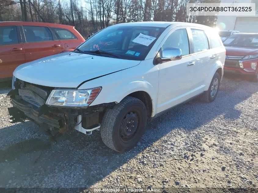 2012 Dodge Journey Se/Avp VIN: 3C4PDCAB8CT362525 Lot: 40839830