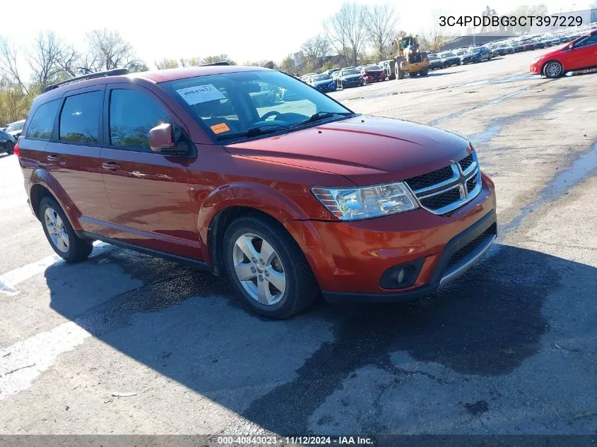 2012 Dodge Journey Sxt VIN: 3C4PDDBG3CT397229 Lot: 40843023