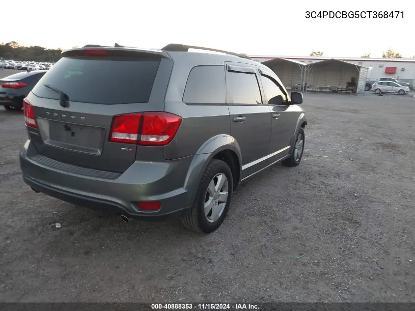 2012 Dodge Journey Sxt VIN: 3C4PDCBG5CT368471 Lot: 40888353