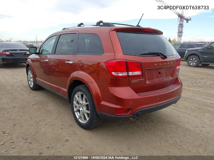 2013 Dodge Journey R/T VIN: 3C4PDDFGXDT638733 Lot: 12121966