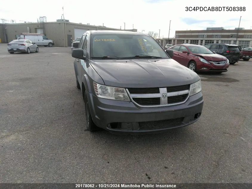 2013 Dodge Journey Se VIN: 3C4PDCAB8DT508388 Lot: 20178062