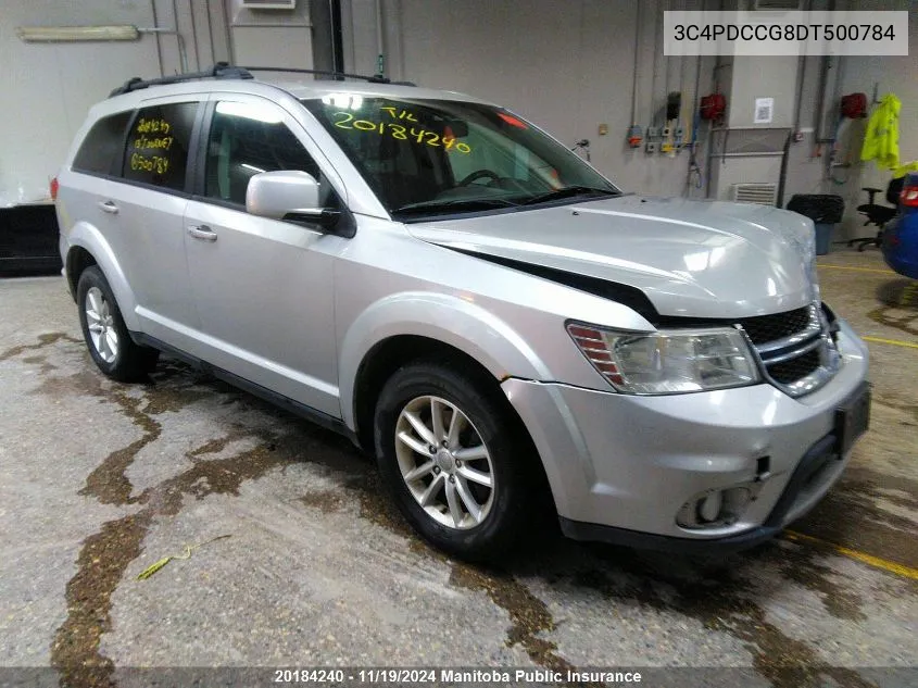 2013 Dodge Journey Sxt VIN: 3C4PDCCG8DT500784 Lot: 20184240