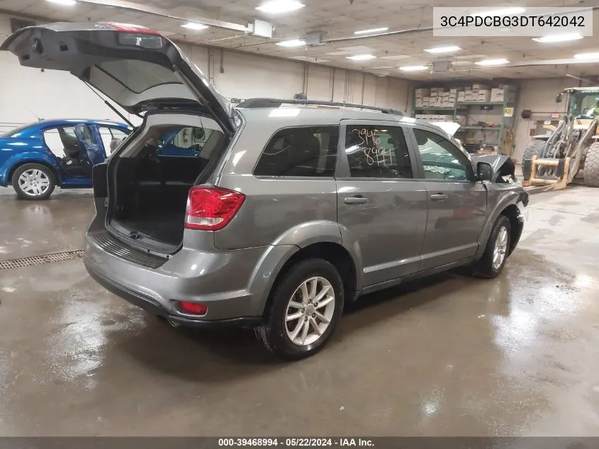 2013 Dodge Journey Sxt VIN: 3C4PDCBG3DT642042 Lot: 39468994