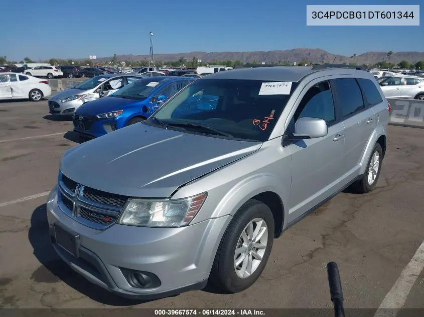 2013 Dodge Journey Sxt VIN: 3C4PDCBG1DT601344 Lot: 39667574