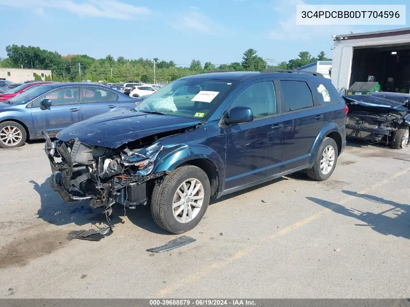 2013 Dodge Journey Sxt VIN: 3C4PDCBB0DT704596 Lot: 39688579