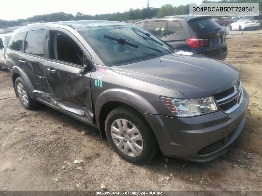 2013 Dodge Journey American Value Pkg VIN: 3C4PDCAB5DT728541 Lot: 39984145