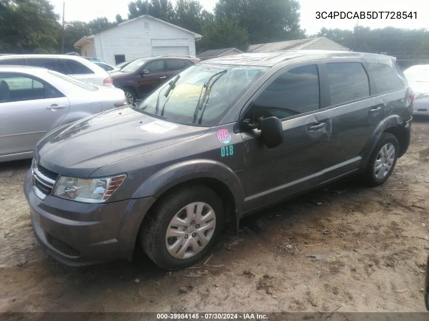 2013 Dodge Journey American Value Pkg VIN: 3C4PDCAB5DT728541 Lot: 39984145