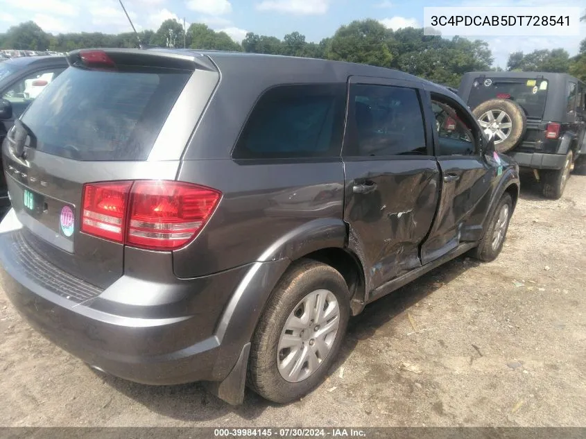 2013 Dodge Journey American Value Pkg VIN: 3C4PDCAB5DT728541 Lot: 39984145