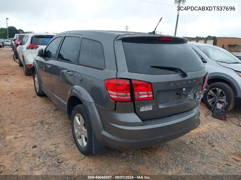 2013 Dodge Journey American Value Pkg VIN: 3C4PDCABXDT537696 Lot: 40045087