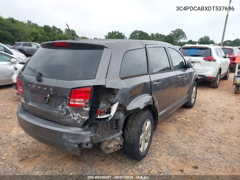 2013 Dodge Journey American Value Pkg VIN: 3C4PDCABXDT537696 Lot: 40045087