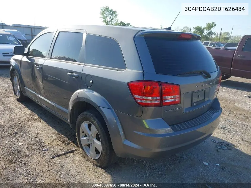 2013 Dodge Journey American Value Pkg VIN: 3C4PDCAB2DT626484 Lot: 40097650