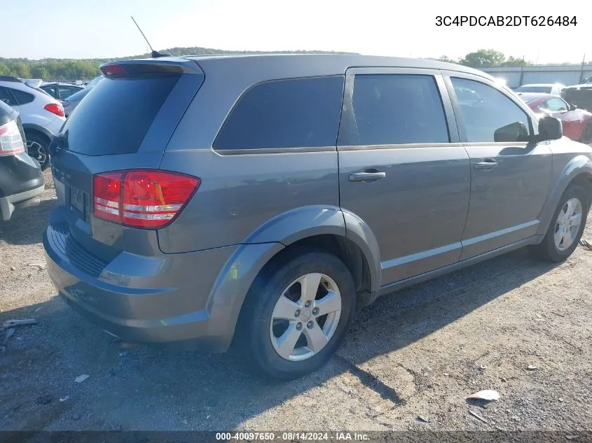 2013 Dodge Journey American Value Pkg VIN: 3C4PDCAB2DT626484 Lot: 40097650