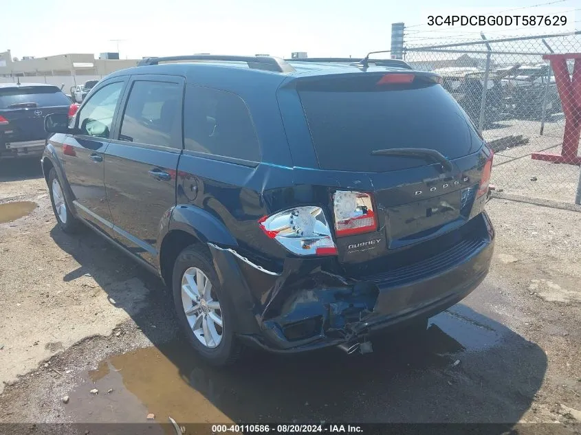 2013 Dodge Journey Sxt VIN: 3C4PDCBG0DT587629 Lot: 40110586