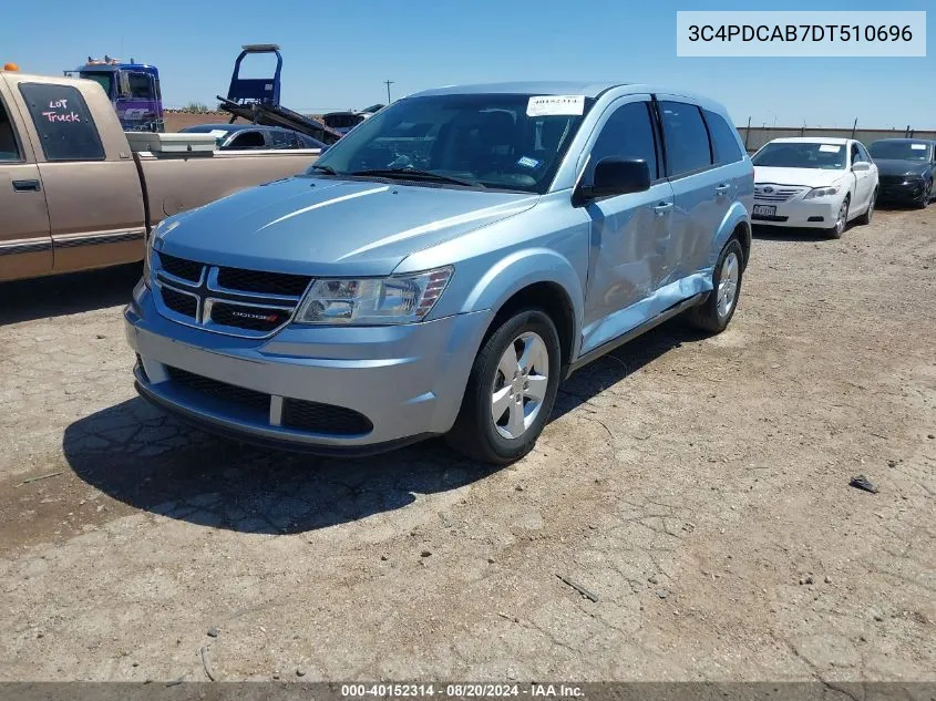 2013 Dodge Journey American Value Pkg VIN: 3C4PDCAB7DT510696 Lot: 40152314