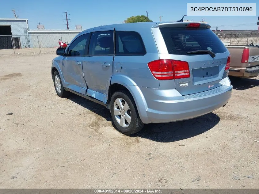 2013 Dodge Journey American Value Pkg VIN: 3C4PDCAB7DT510696 Lot: 40152314