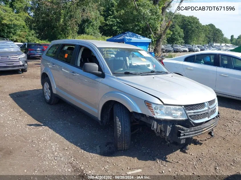 2013 Dodge Journey American Value Pkg VIN: 3C4PDCAB7DT671596 Lot: 40203202