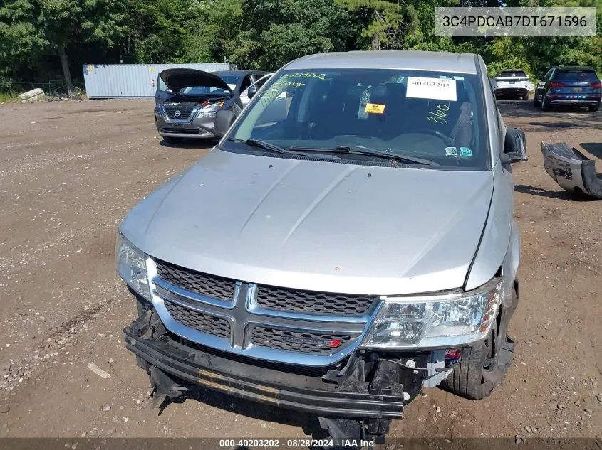 2013 Dodge Journey American Value Pkg VIN: 3C4PDCAB7DT671596 Lot: 40203202