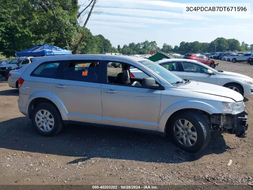 2013 Dodge Journey American Value Pkg VIN: 3C4PDCAB7DT671596 Lot: 40203202