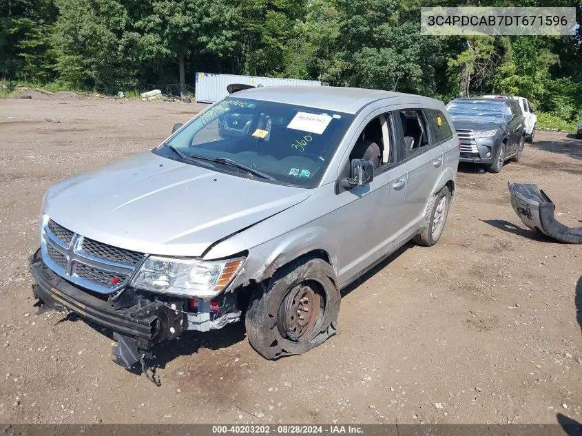 2013 Dodge Journey American Value Pkg VIN: 3C4PDCAB7DT671596 Lot: 40203202