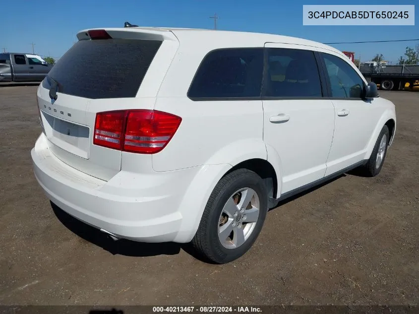 2013 Dodge Journey American Value Pkg VIN: 3C4PDCAB5DT650245 Lot: 40213467