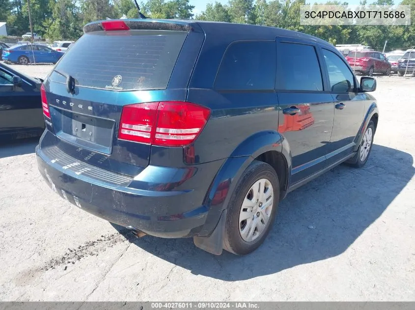 2013 Dodge Journey American Value Pkg VIN: 3C4PDCABXDT715686 Lot: 40276011