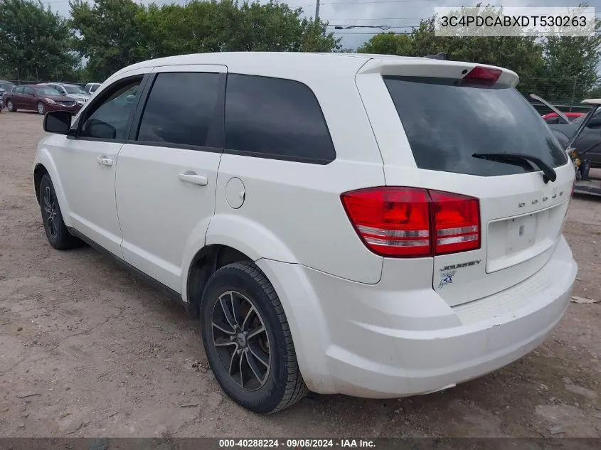 2013 Dodge Journey American Value Pkg VIN: 3C4PDCABXDT530263 Lot: 40288224