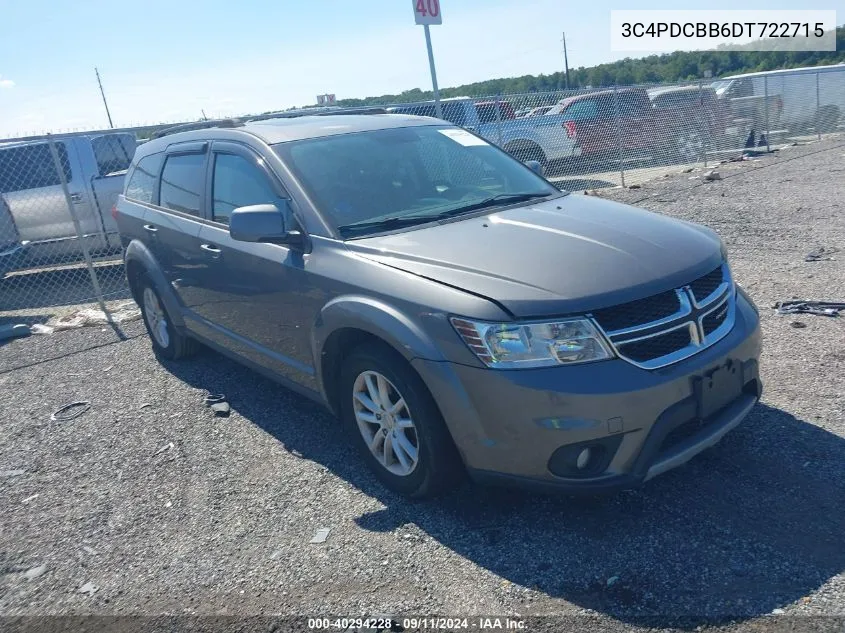 2013 Dodge Journey Sxt VIN: 3C4PDCBB6DT722715 Lot: 40294228