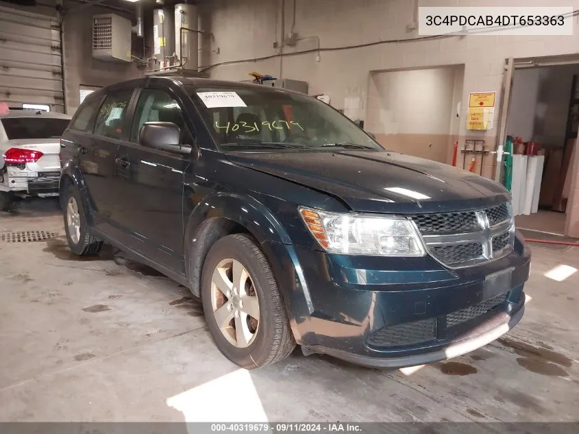 2013 Dodge Journey Se VIN: 3C4PDCAB4DT653363 Lot: 40319679