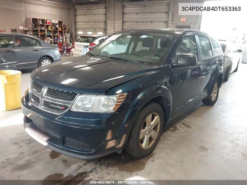 2013 Dodge Journey Se VIN: 3C4PDCAB4DT653363 Lot: 40319679