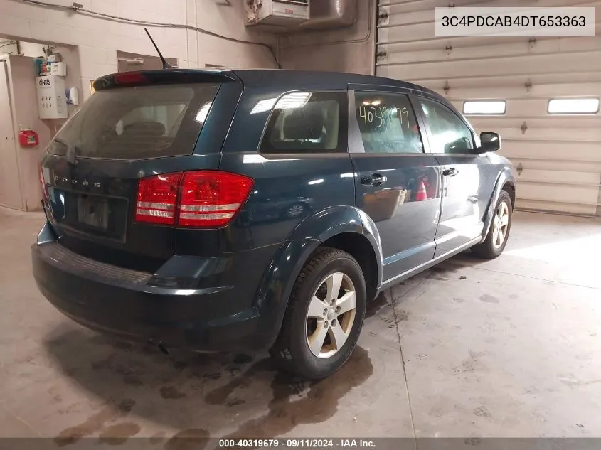 2013 Dodge Journey Se VIN: 3C4PDCAB4DT653363 Lot: 40319679