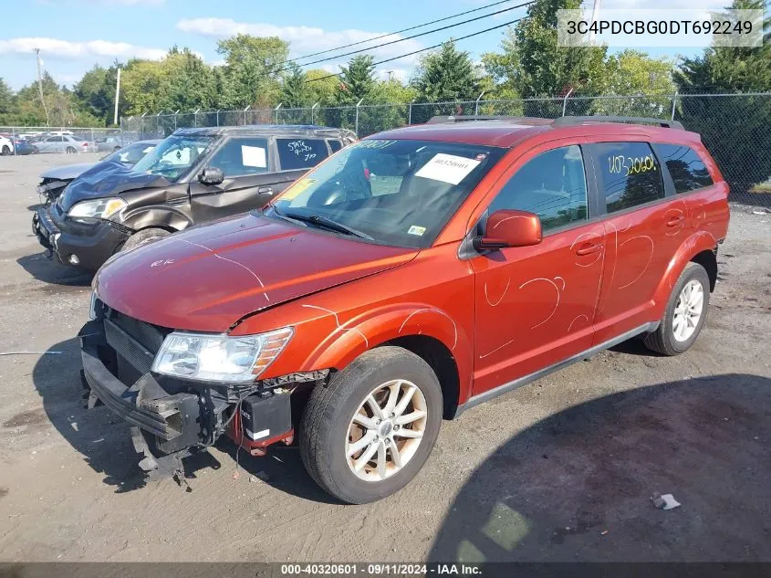 2013 Dodge Journey Sxt VIN: 3C4PDCBG0DT692249 Lot: 40320601