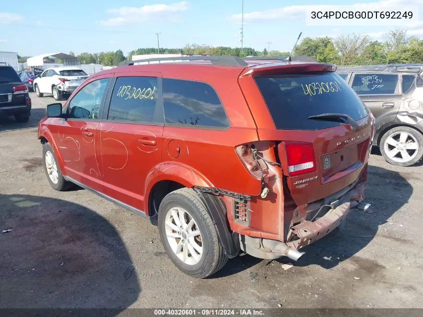 2013 Dodge Journey Sxt VIN: 3C4PDCBG0DT692249 Lot: 40320601